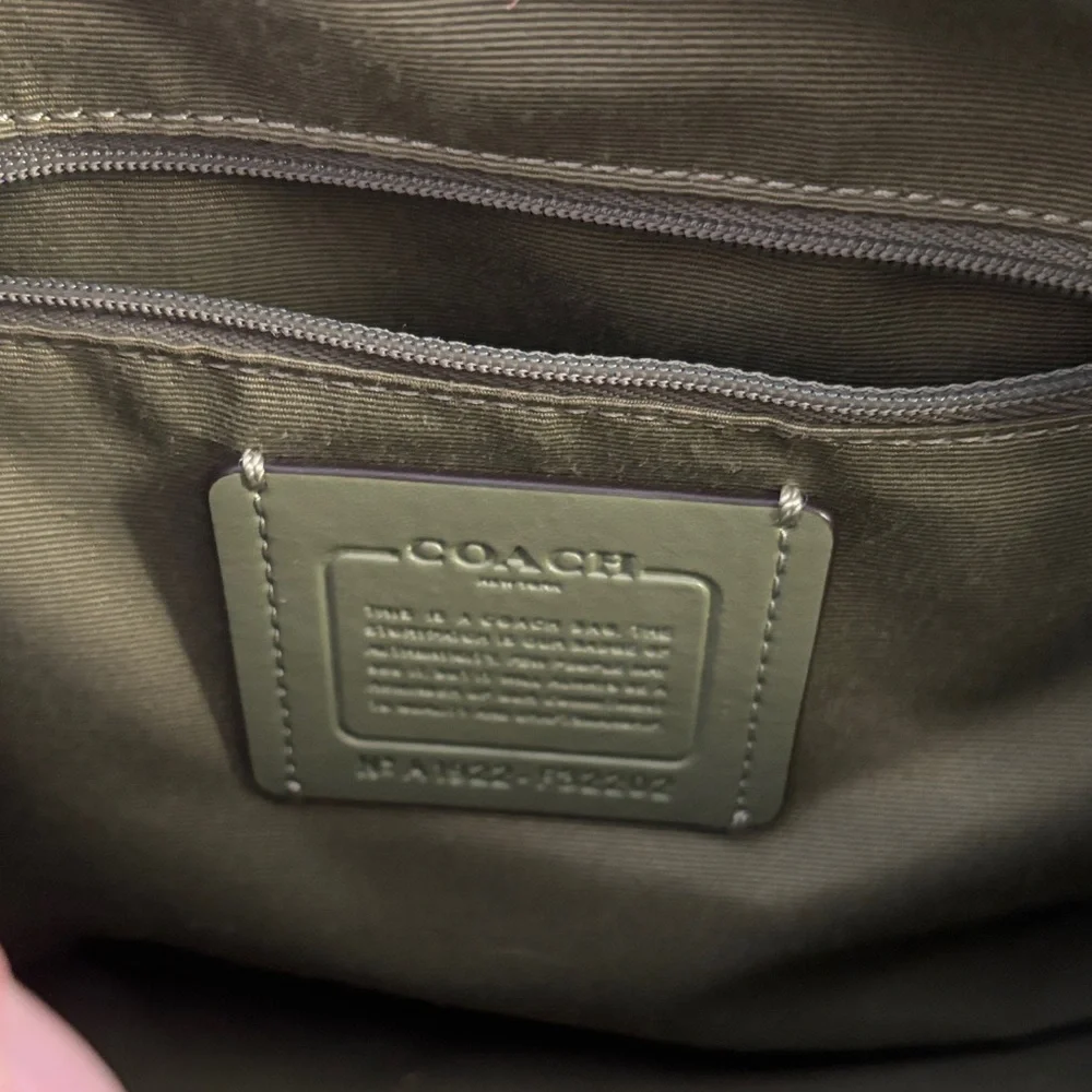 Coach Sage Green Leather Purse - Picture 2 of 6